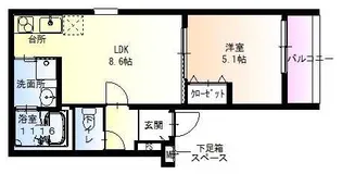 フジパレス東桜木町イースト【1階】の間取り