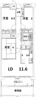 甲子園三番町ハイツ【2階】の間取り