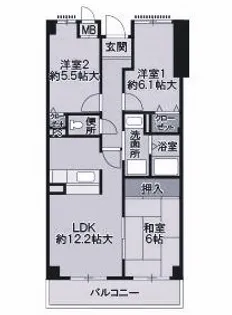 ウエストヒルズI【2階】の間取り