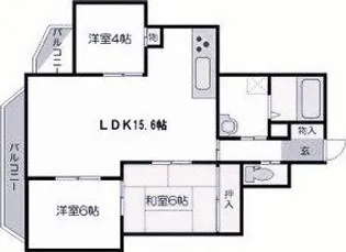 パークノヴァ夙川【1階】の間取り