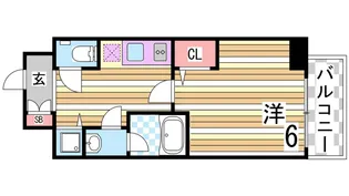 エスティライフ三宮東【8階】の間取り