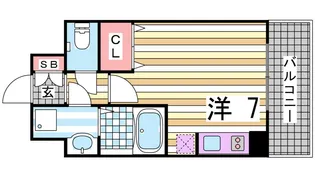 パシフィックレジデンス神戸八幡通【9階】の間取り