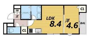 (仮称)La-Crea浜C棟【3階】の間取り
