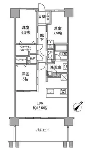 ヴェレーナシティ夙川パークナードI街区【3階】の間取り