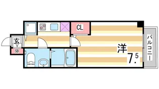 S-RESIDENCE神戸磯上通【13階】の間取り