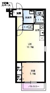 フジパレス長洲東通【2階】の間取り