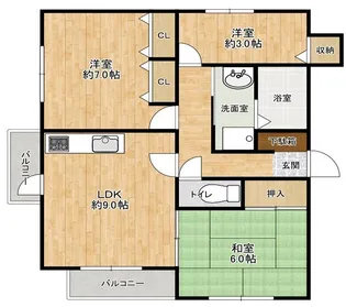 ロイヤルハイツ歌園II【2階】の間取り