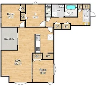 アークハイム翠ヶ丘【2階】の間取り