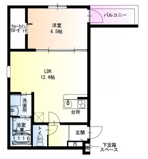フジパレスJR塚口【1階】の間取り