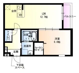 フジパレスJR塚口【1階】の間取り