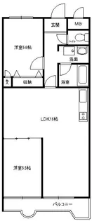 ジョイフル北町【1階】の間取り