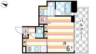 レジディア神戸元町【14階】の間取り