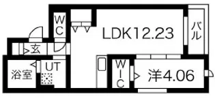 プラチナコート西宮【1階】の間取り