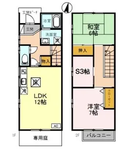 竹見ハイツ【1階】の間取り
