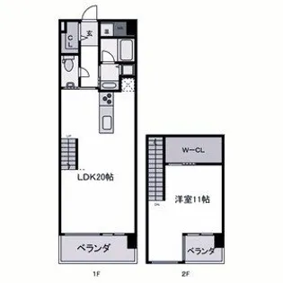 夙川フラット【3階】の間取り
