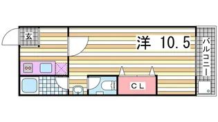 マンションカザミドリ【2階】の間取り