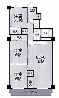 フェルザ西宮【7階】の間取り
