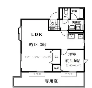 ソアール御影【1階】の間取り