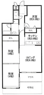 コスモ南武庫之荘【1階】の間取り