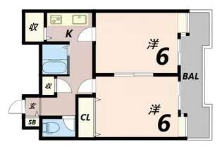 メゾン大和7号館【6階】の間取り