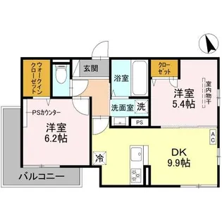 上甲子園廣和レジデンス【3階】の間取り