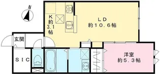 サザンエスト甲東【2階】の間取り
