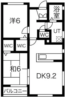 ソレアード甲東園【2階】の間取り