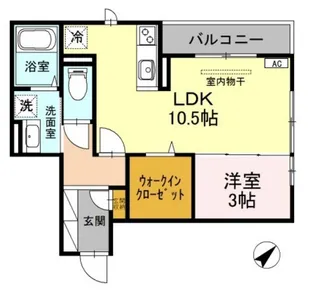 MINT甲子園五番町【2階】の間取り