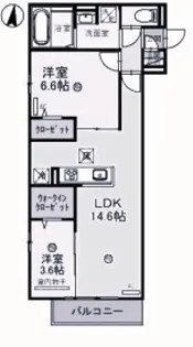 Raffinato東灘【3階】の間取り