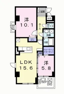 エアリーヒルズ芦屋【4階】の間取り