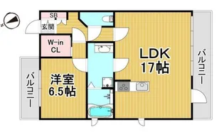 パレス東洋上甲子園【9階】の間取り