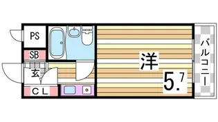 ビシック西進【2階】の間取り