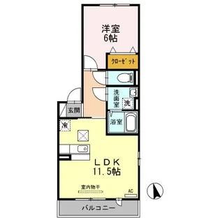 プリムローズ【1階】の間取り