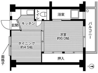 ビレッジハウス鴻池1号棟【1階】の間取り