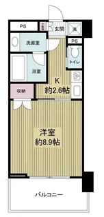 ベルファース尼崎【8階】の間取り