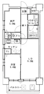 サンビルダープラス友田町ステーションフロント【10階】の間取り