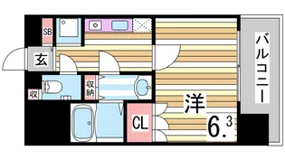 トア山手フラッツ【806-1号室】の間取り