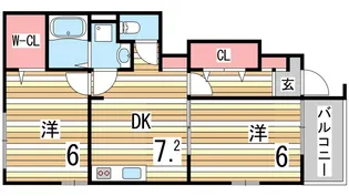 セプト・クルール【1階】の間取り