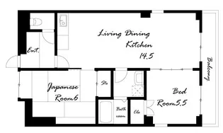 ヴィユー歌敷山【1階】の間取り