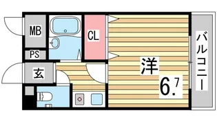 シティライフ服部【4階】の間取り