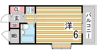 村雨ハイツ【4階】の間取り