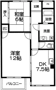 アルテメゾン弐番館【1階】の間取り