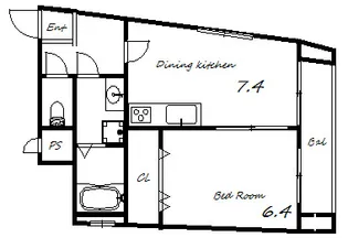 イルマーレ須磨【3A号室】の間取り