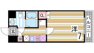 スカイヒル名谷【6階】の間取り