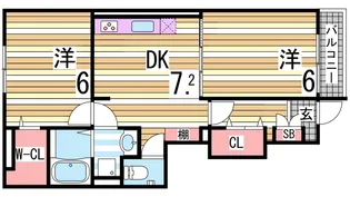 ラフレシールII【1階】の間取り