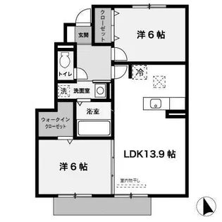 セントラルグレイス A棟【1階】の間取り