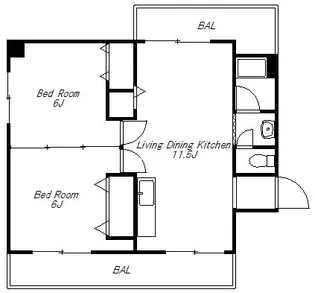 コーポ森本【5階】の間取り