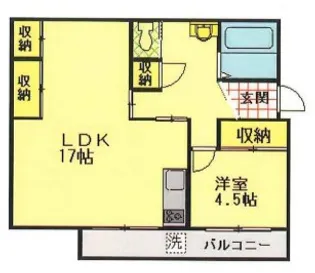 明舞第2団地5号棟【5階】の間取り