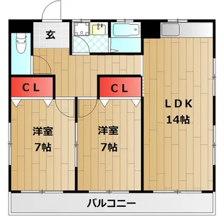 E.Cハイツ【3階】の間取り