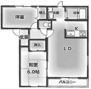 ファジーアドザックスA棟【2階】の間取り